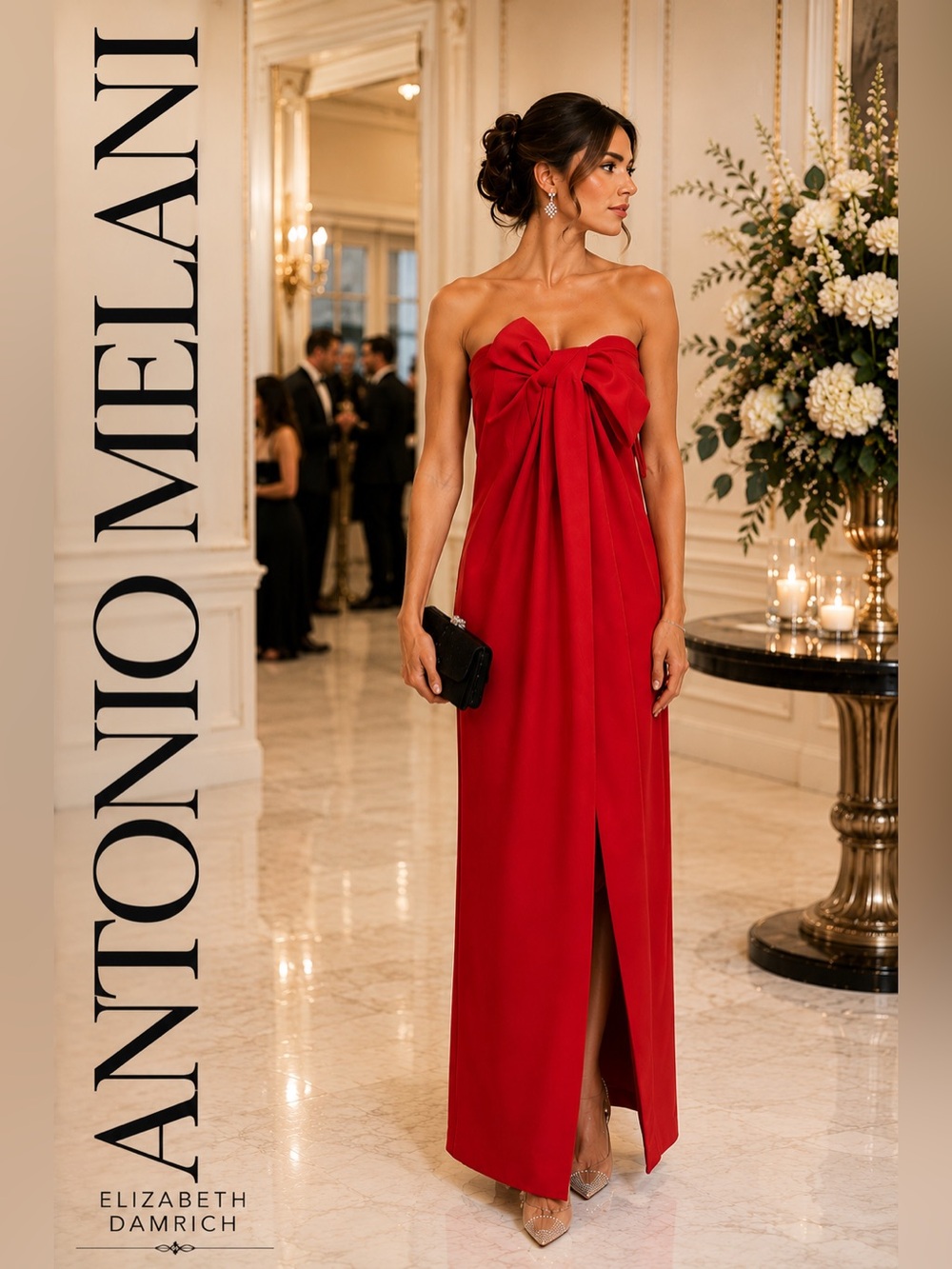 NWT, Antonio Melani × Elizabeth Damrich Radzwill Crepe Strapless Dress Size 6 - Picture 2 of 13